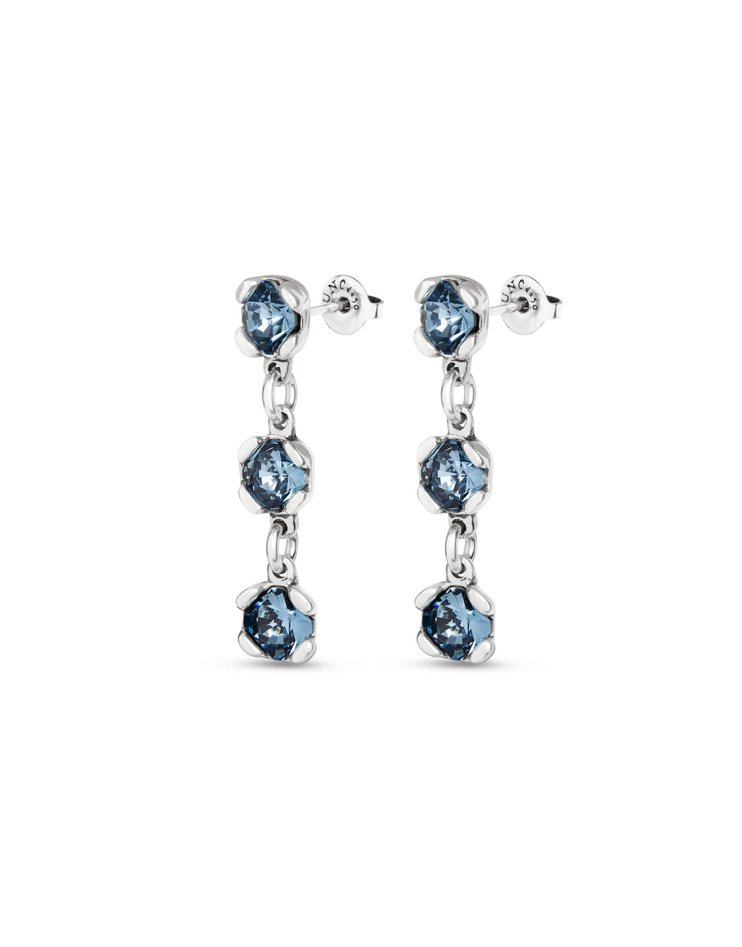 UNOde50 Silver Sublime Blue Charismatic Earrings