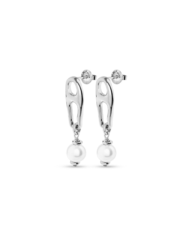 UNOde50 Silver Pearl & Match Joyful Earrings