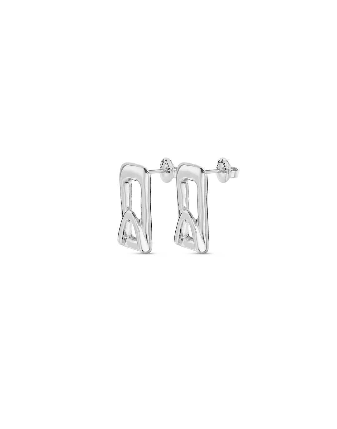 UNOde50 Silver Stand out Brave Earrings