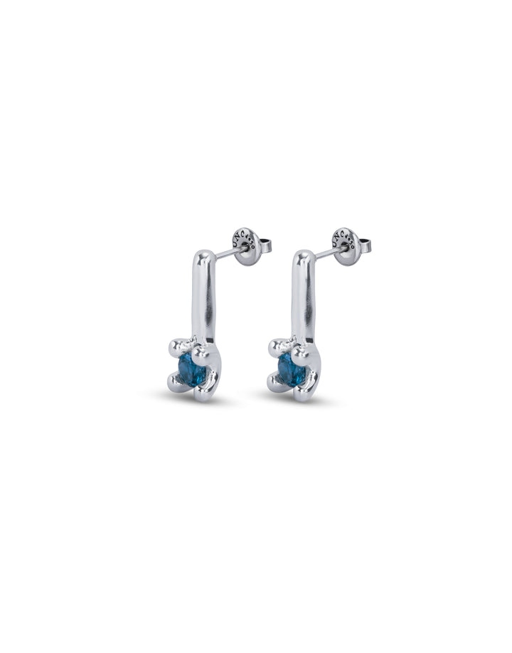 UNOde50 Silver Divine Spiritual Blue Earrings