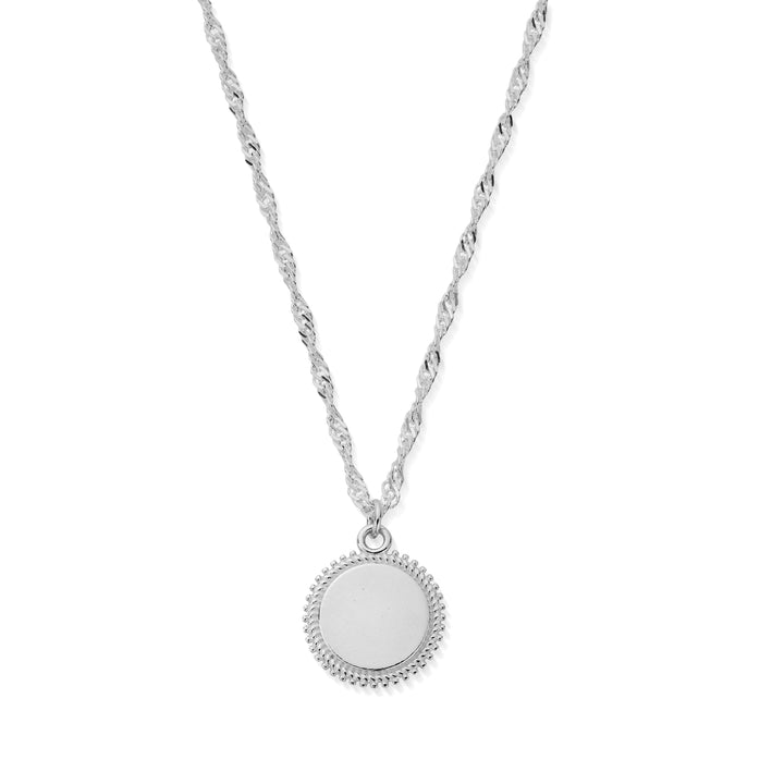 ChloBo Silver Personalised Moon Coin Necklace