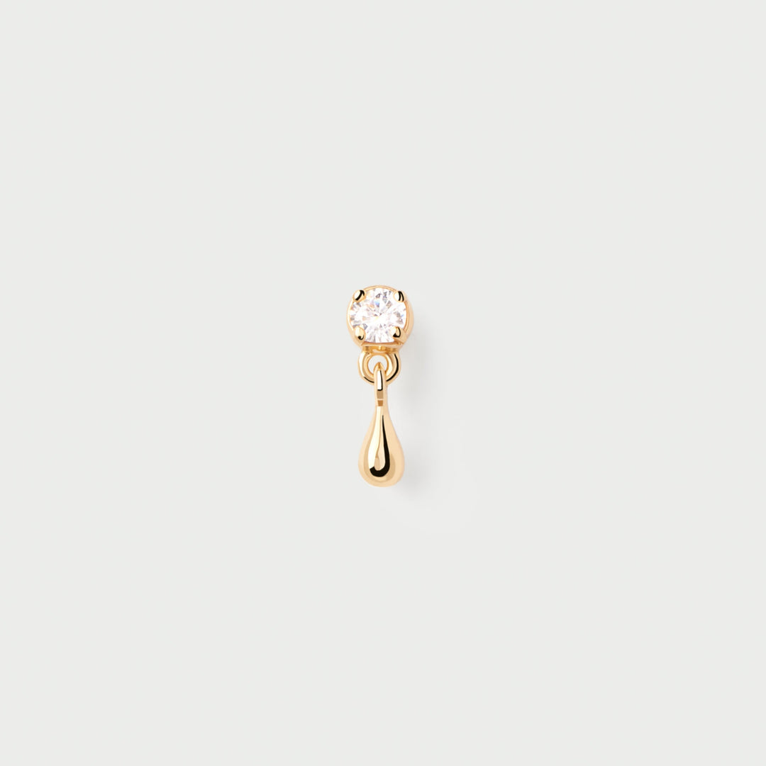 PDPAOLA Gold Water Single Stud Earring