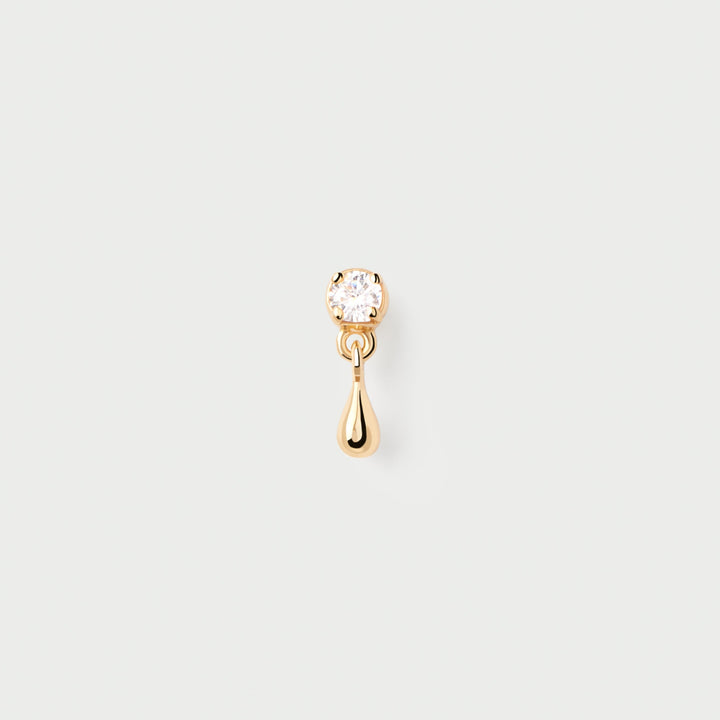 PDPAOLA Gold Water Single Stud Earring