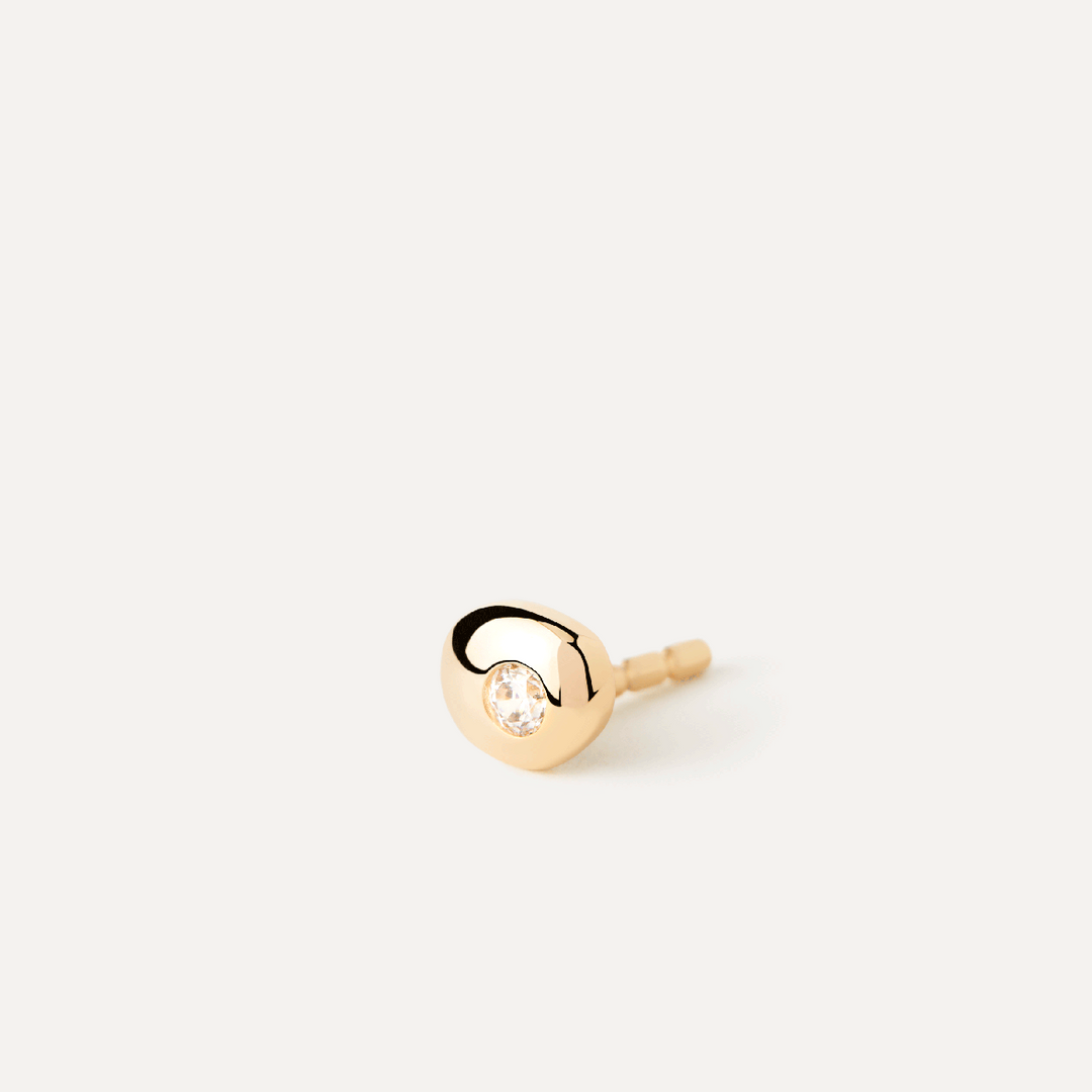 PDPAOLA Gold Sand Single Stud Earring