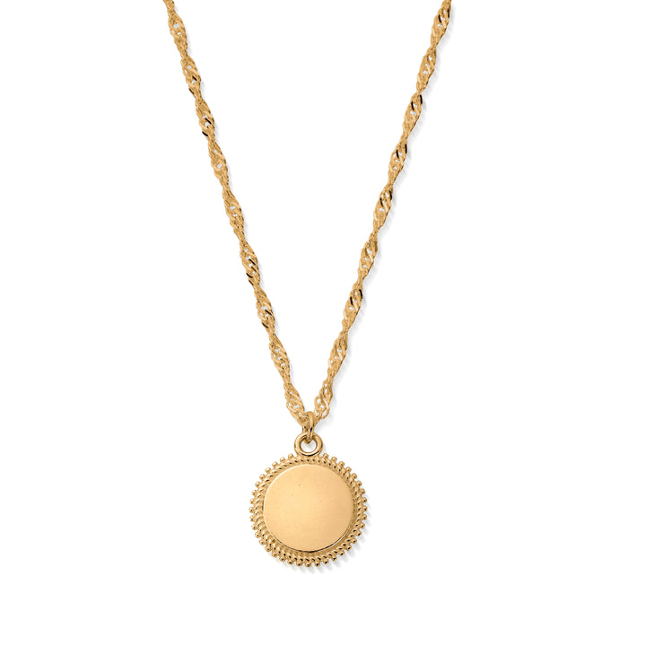 ChloBo Gold Personalised Moon Coin Necklace