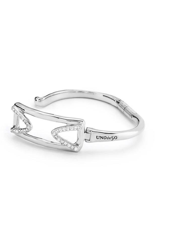 UNOde50 Silver Stand out Topaz Brave Bracelet