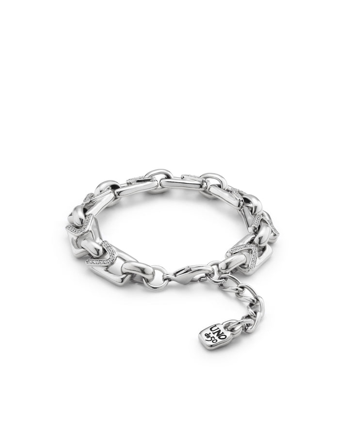 UNOde50 Silver Unstoppable Topaz Brave Bracelet