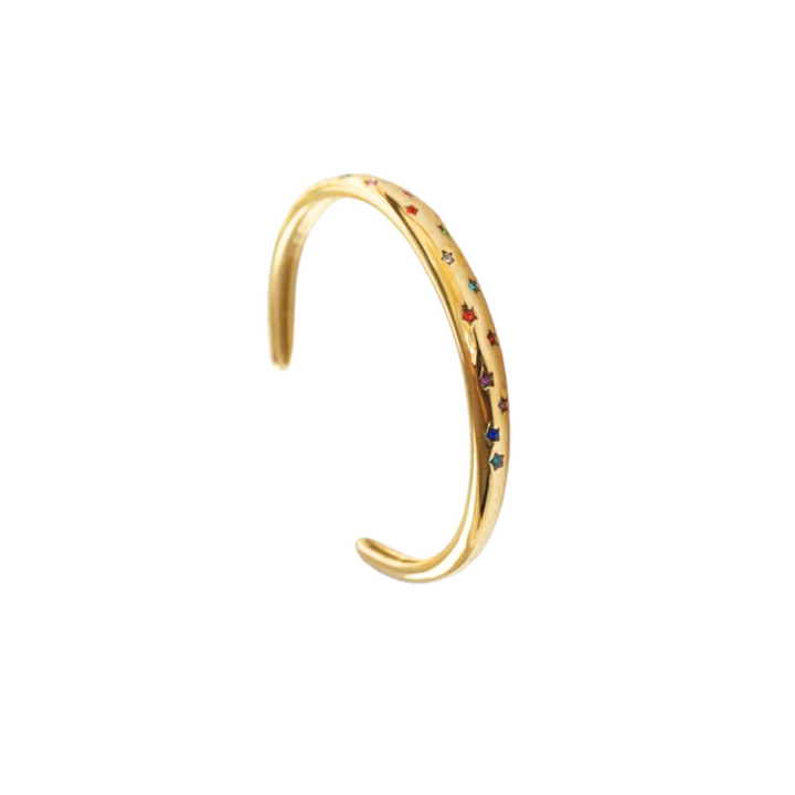 Little Grey Moon Gold Iris Bangle