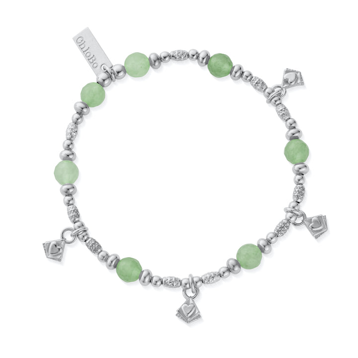 ChloBo Silver Manifest Love Aventurine Bracelet