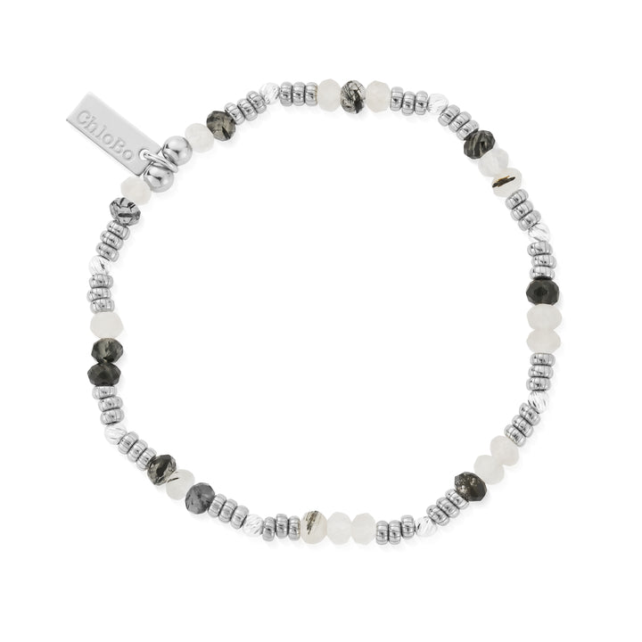 ChloBo Silver Stone of Empowerment Black Quartz Bracelet