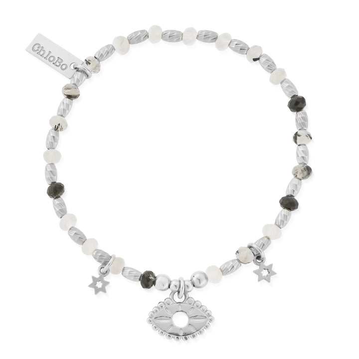 ChloBo Silver Visionary Black Quartz Bracelet