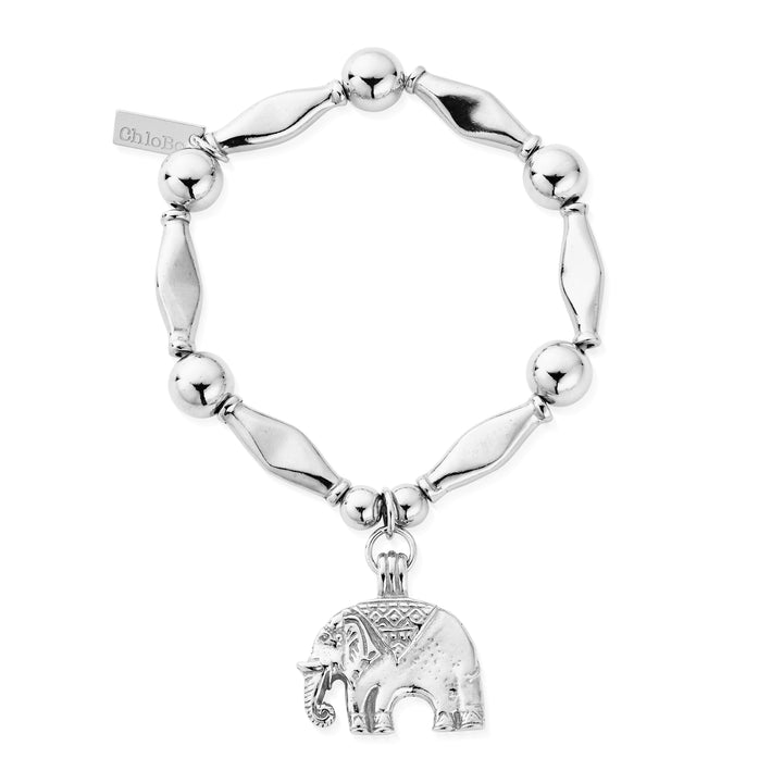 ChloBo Silver Chunky Elephant Bracelet