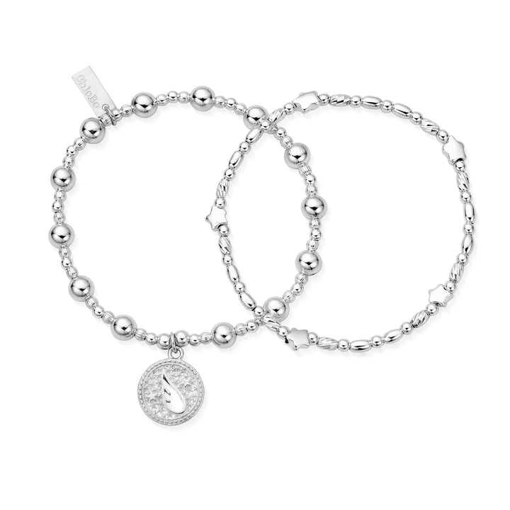 Chlobo Silver Freedom Set of 2 Bracelets