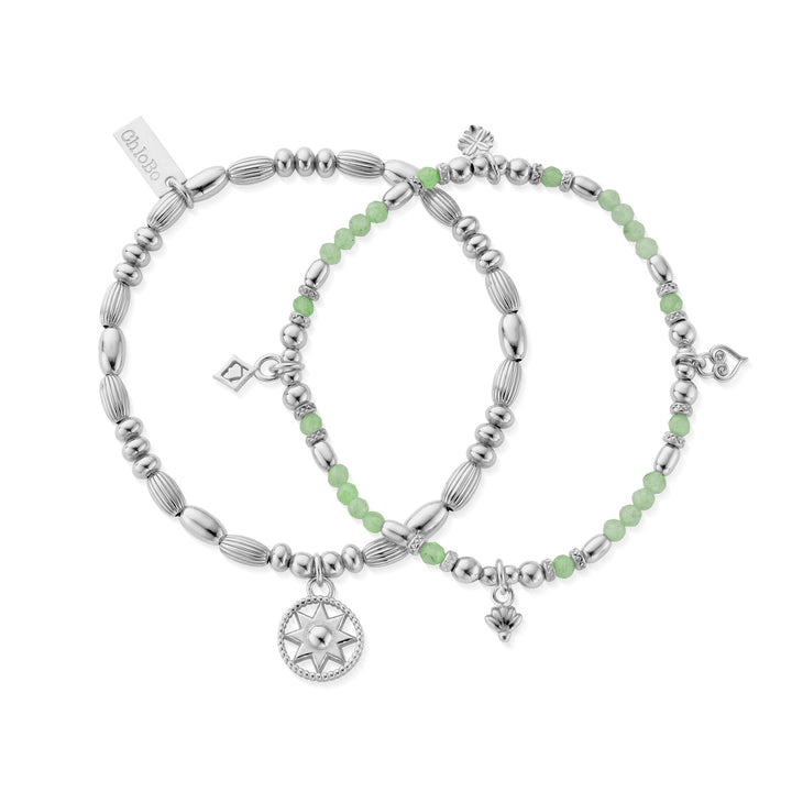 ChloBo Silver Harmony Aventurine Set Of 2