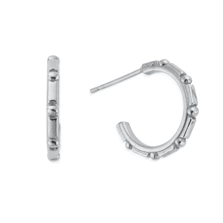 ChloBo Silver Art Deco Hoops