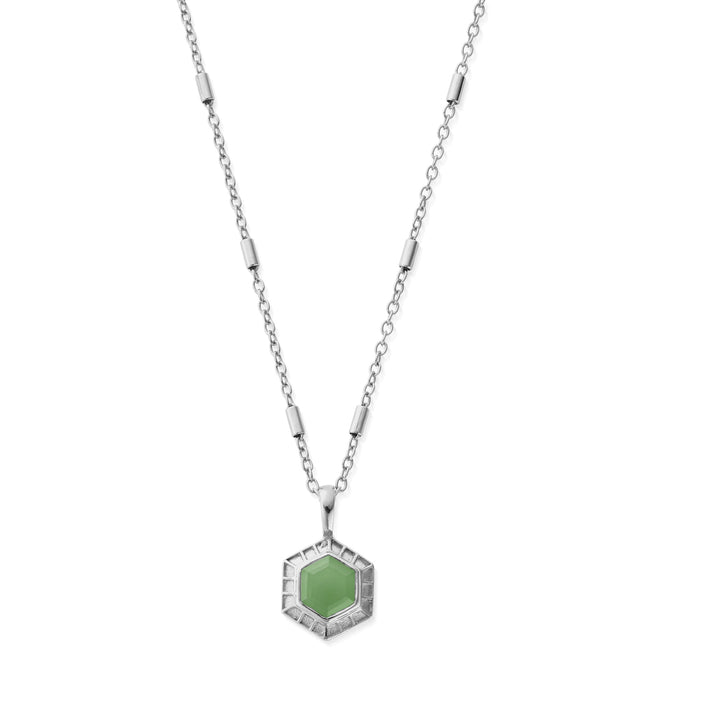 ChloBo Silver Happiness Aventurine Necklace