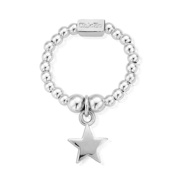 ChloBo Silver Star Mini Ball Ring