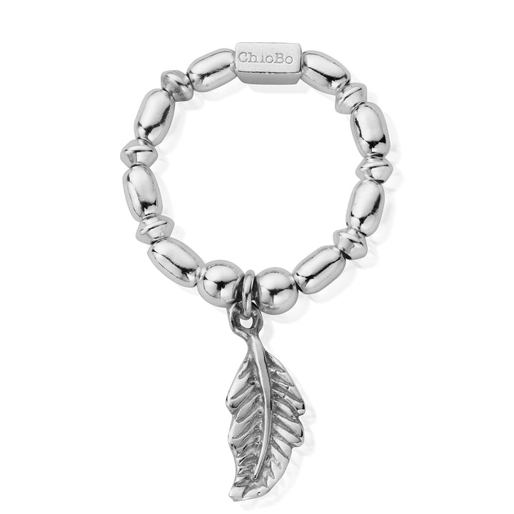 ChloBo Silver Mini Rice Feather Ring