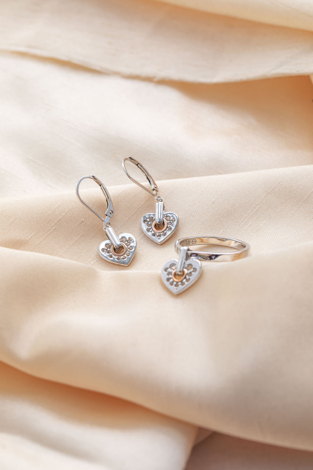 Clogau Cariad Sparkle Heart Drop Earrings