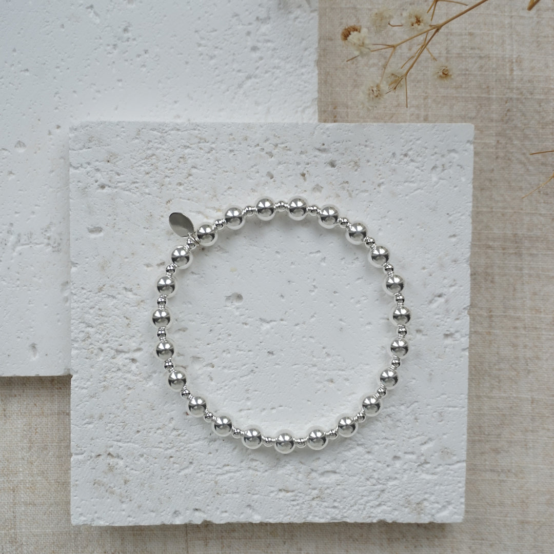 Little Grey Moon Silver Chunky Bracelet