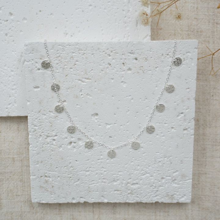 Little Grey Moon Silver Solar Necklace