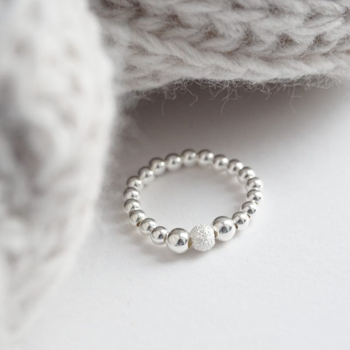 Little Grey Moon Silver Stardust Ring