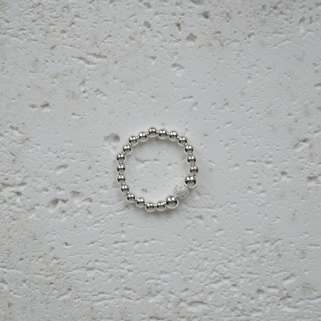 Little Grey Moon Silver Stardust Ring