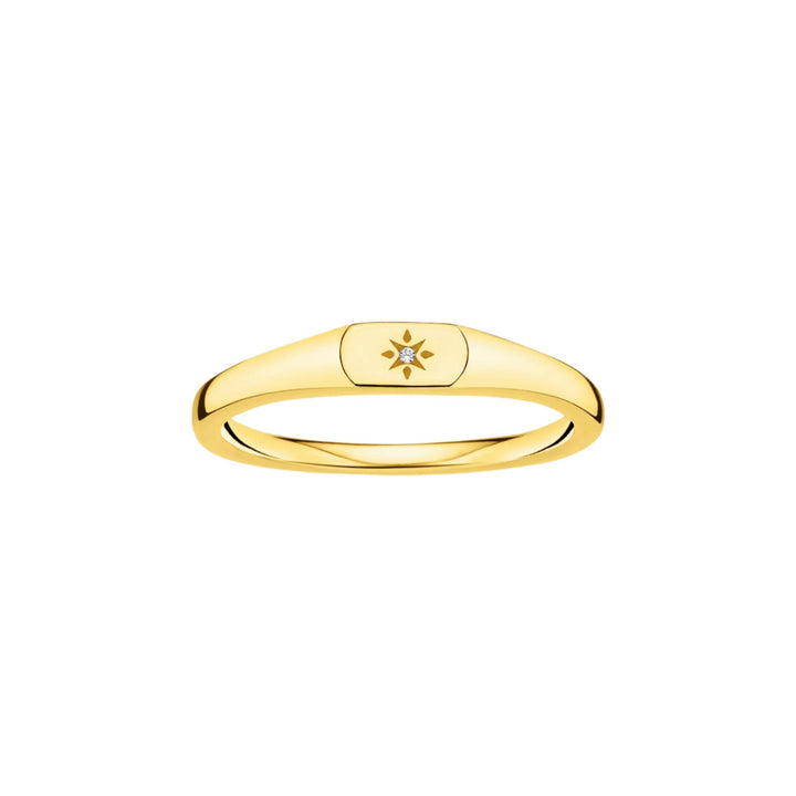 Thomas Sabo Gold Signet Style Star Ring