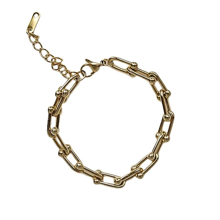 Little Grey Moon Gold Link Chain Bracelet