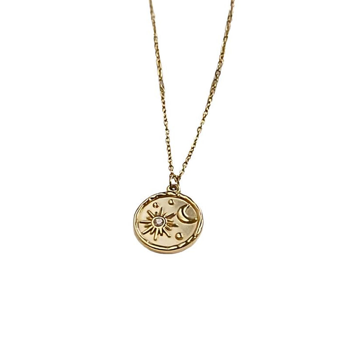 Little Grey Moon Gold Luna Necklace