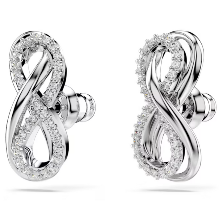 Swarovski Silver Hyperbola Infinity Intertwined Stud Earrings