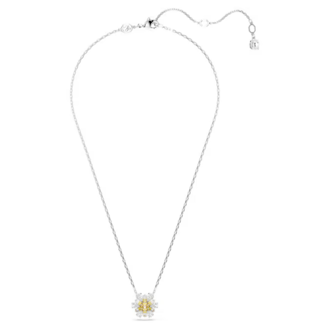 Swarovski Silver Idyllia Flower Necklace