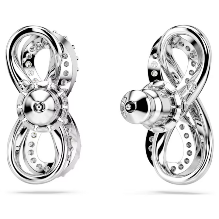 Swarovski Silver Hyperbola Infinity Intertwined Stud Earrings