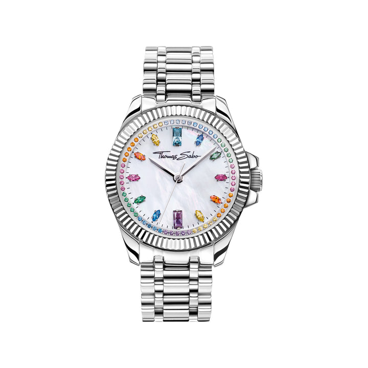 Thomas Sabo Silver Ladies Divine Rainbow Dial Stone Watch