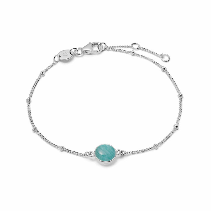 Daisy London Sterling Silver Amazonite Healing Stone Bracelet