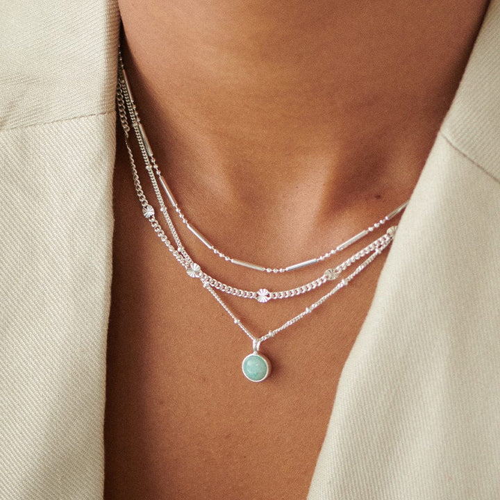 Daisy London Sterling Silver Amazonite Healing Necklace