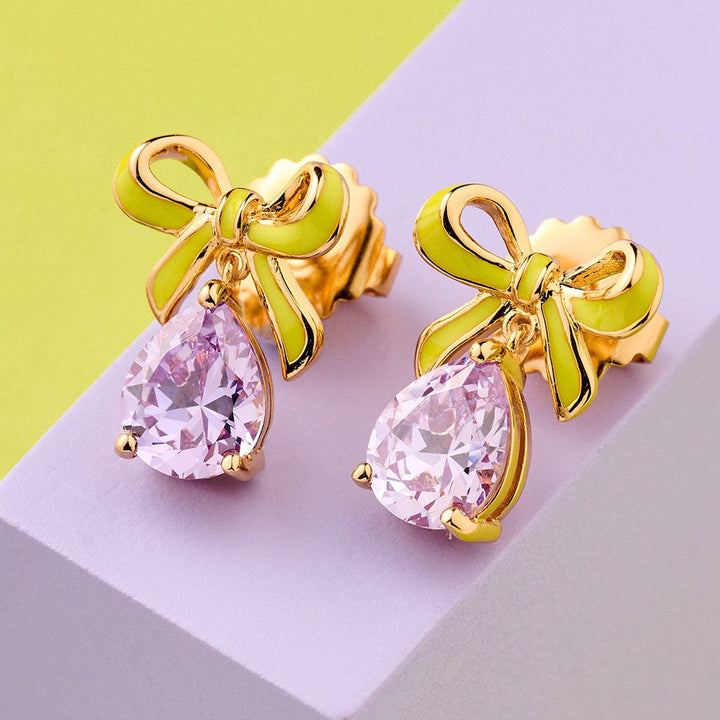 Amelia Scott Gold Bow Lilac Earrings image