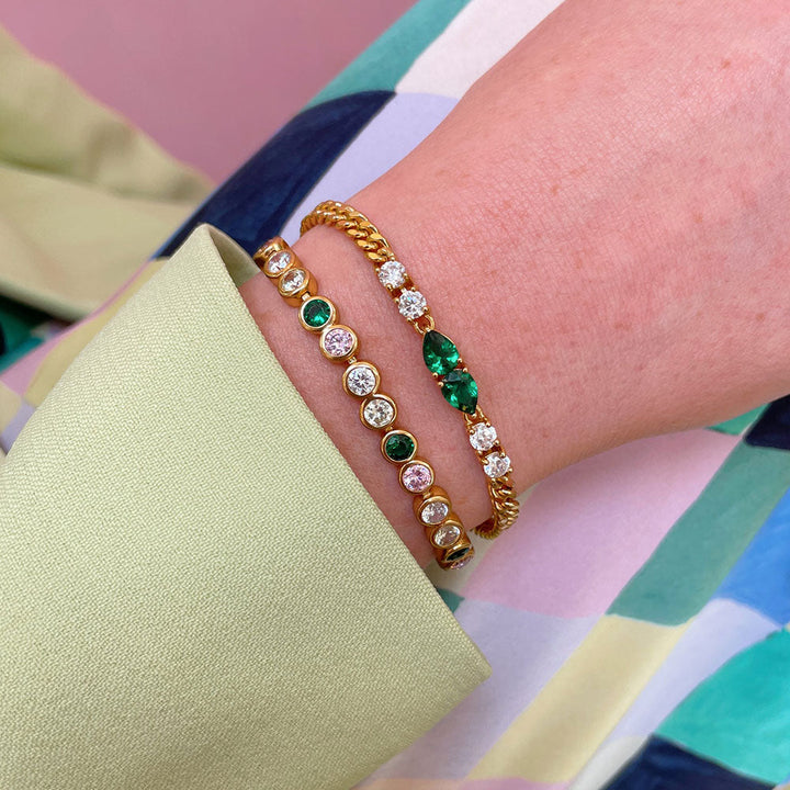 Amelia Scott Gold Dotty Tennis Flamingo Bracelet image 3