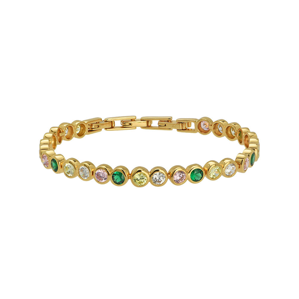 Amelia Scott Gold Dotty Tennis Flamingo Bracelet image