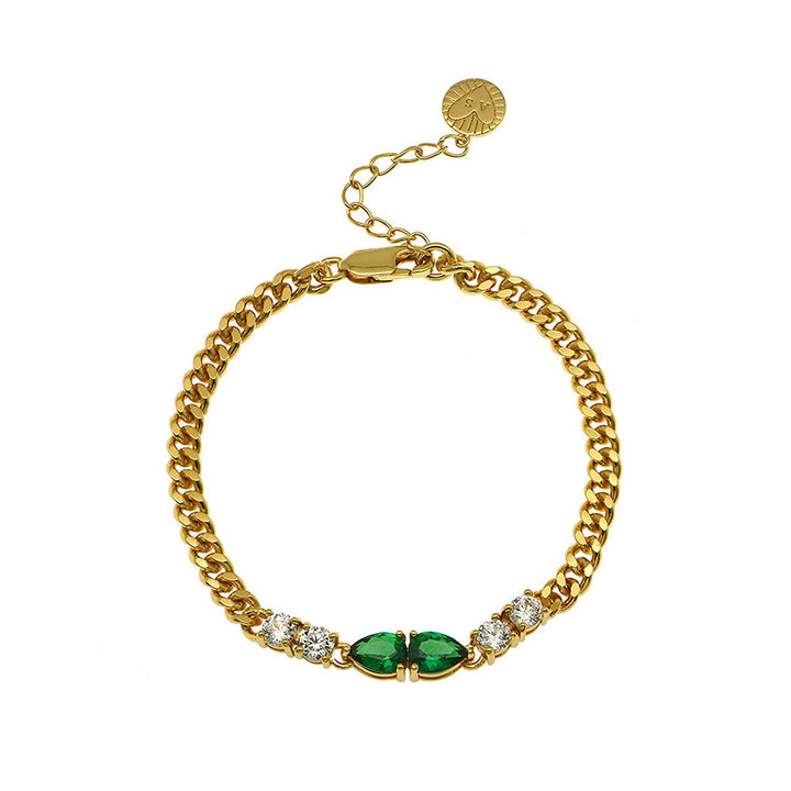 Amelia Scott Gold Emerald Green Bracelet image 2