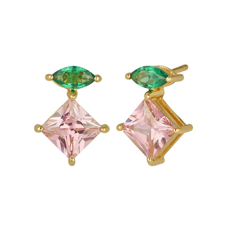 Amelia Scott Gold Esme Pink Stud Earrings image 2