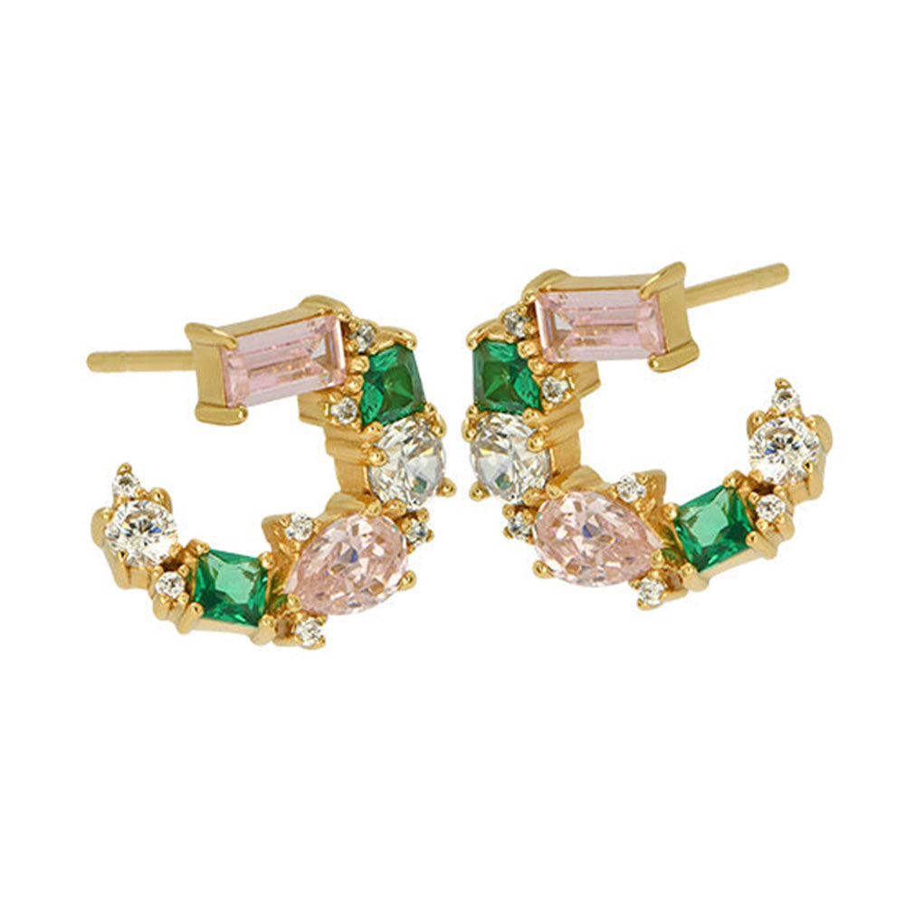 Amelia Scott Gold Lottie Cluster Flamingo Earrings image 1