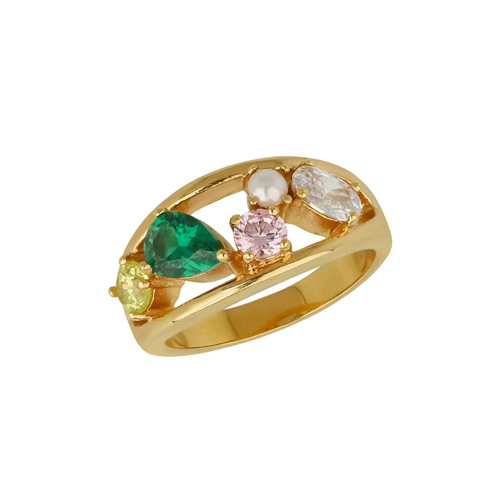 Amelia Scott Gold Sofia Flamingo Cluster Ring image