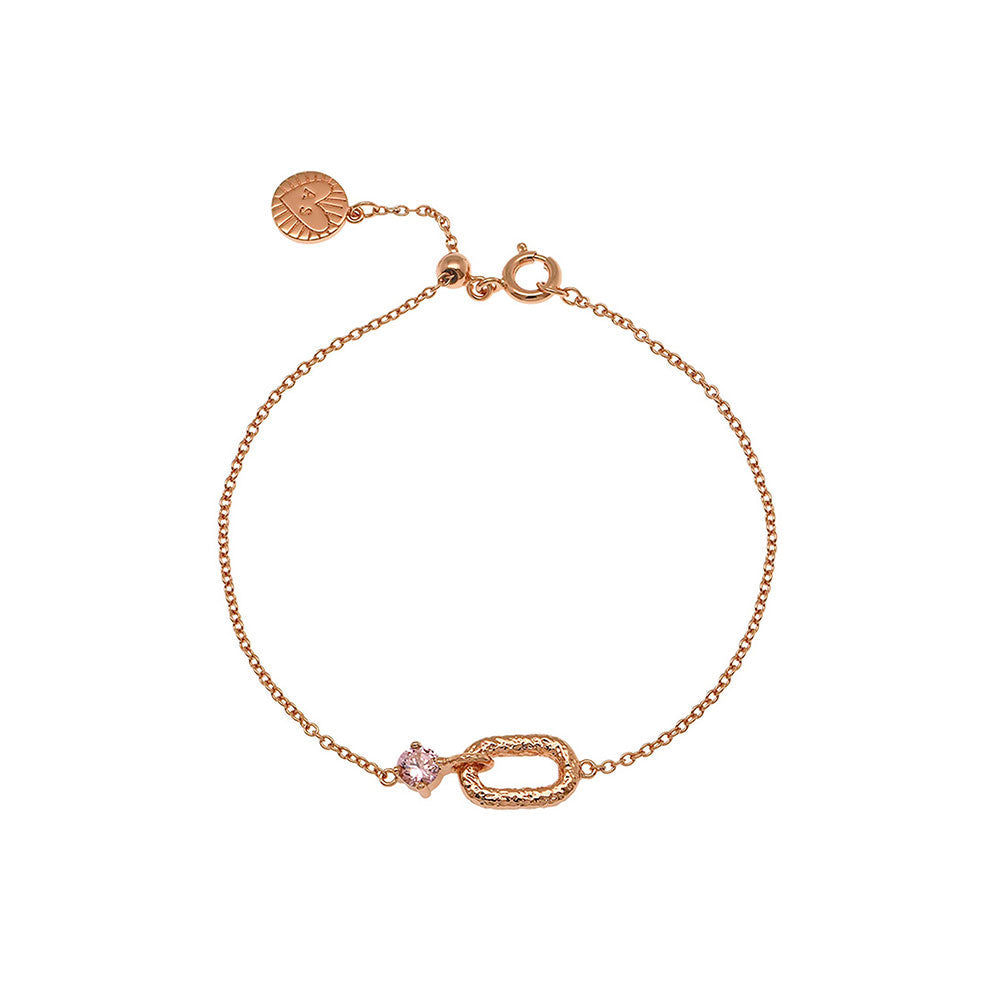 Amelia Scott Rose Gold Antique Pink Oval Bracelet image