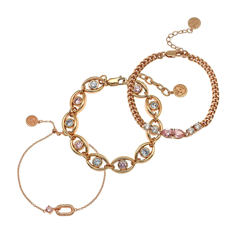 Amelia Scott Rose Gold Blush Pink Bracelet Stacking Set image 1