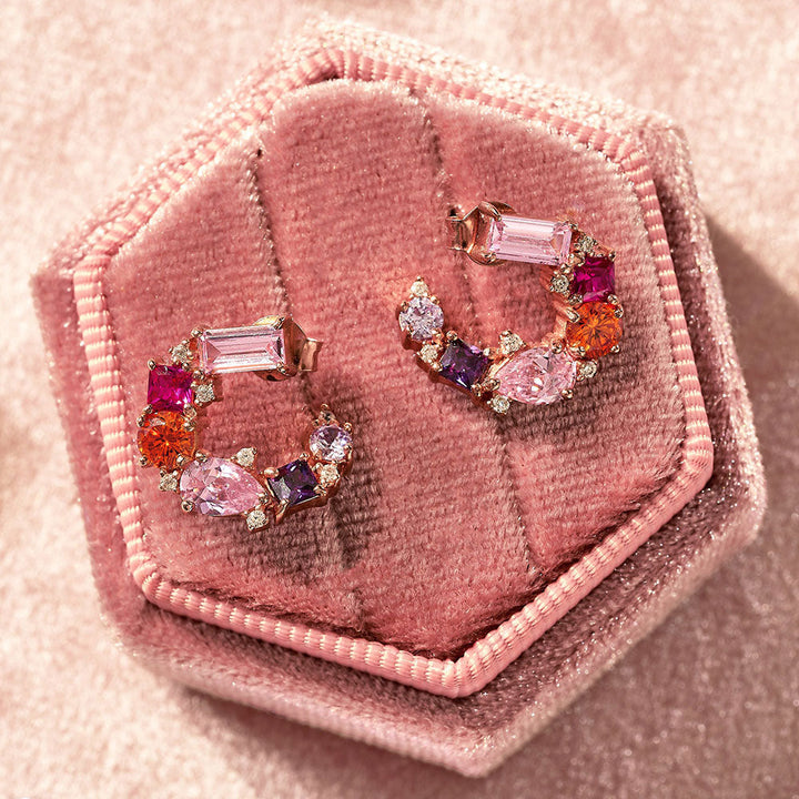 Amelia Scott Rose Gold Lottie Cluster Disco Earrings image 2