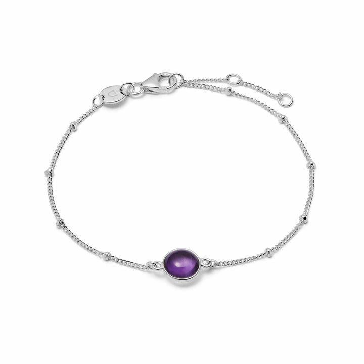 Daisy London Sterling Silver Amethyst Healing Stone Bracelet