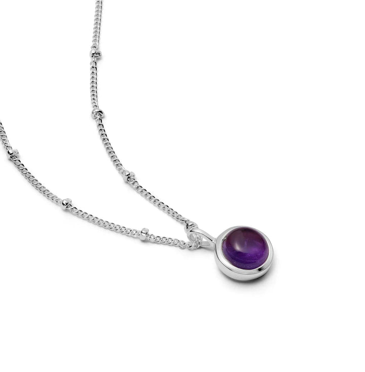 Daisy London Sterling Silver Amethyst Healing Stone Necklace