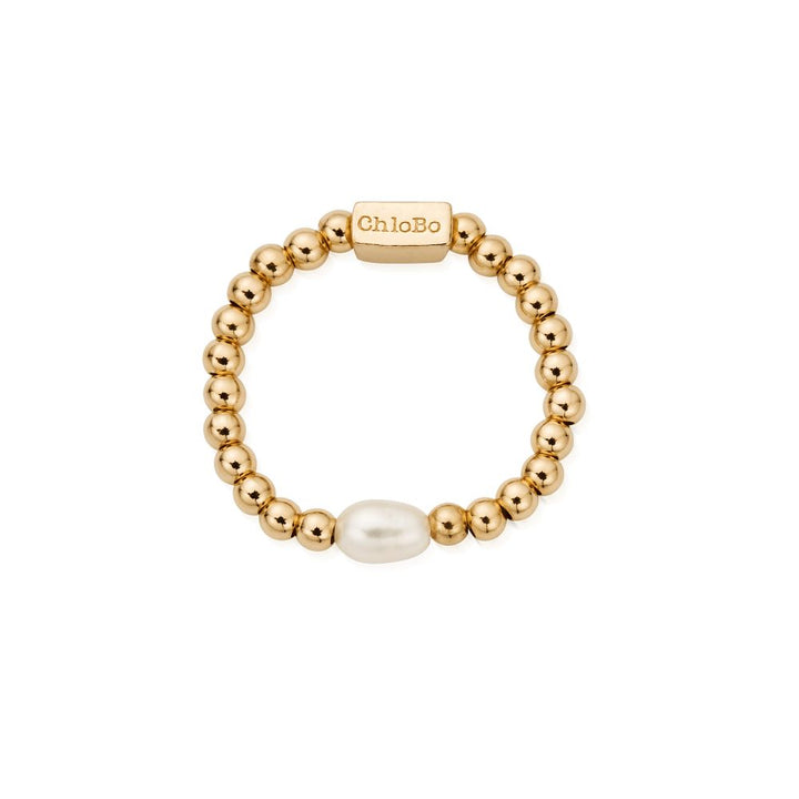 Chlobo Gold Mini Pearl Ring