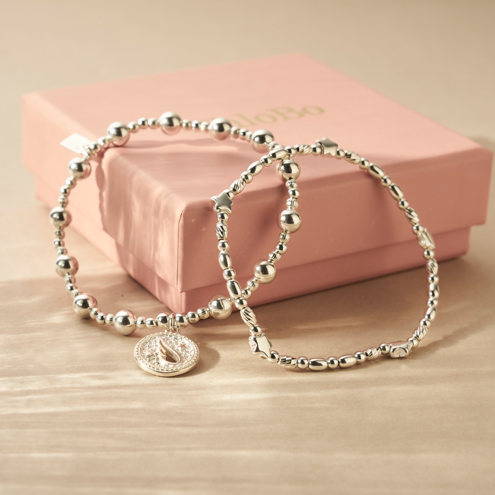 Chlobo Silver Freedom Set of 2 Bracelets